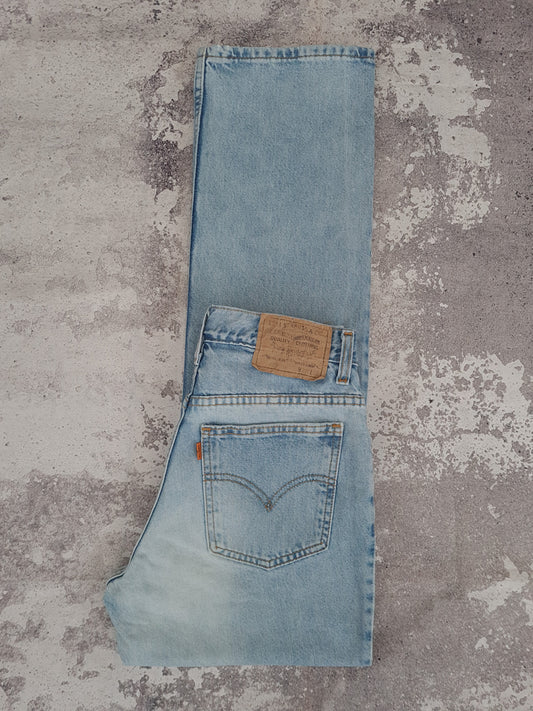 Vintage 1990's Levi's 607 Orange Tab Jeans W26 - Funky Cat