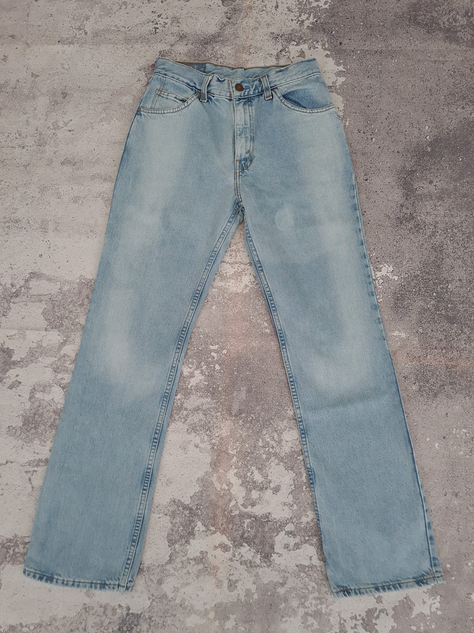 Vintage 1990 s Levi s 607 Orange Tab Jeans W26 Funky Cat