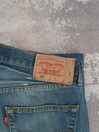 Vintage Y2K Levi's 501 Jeans W32 - Funky Cat