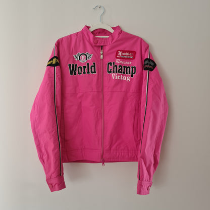 Pink motorcycle jacket - Funky Cat